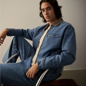 Abercrombie & Fitch Denim Zip Trucker Jacket